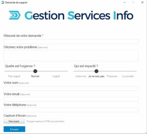 Gestion Services Info Le  logiciel « GSI Management » est installé sur votre ordinateur